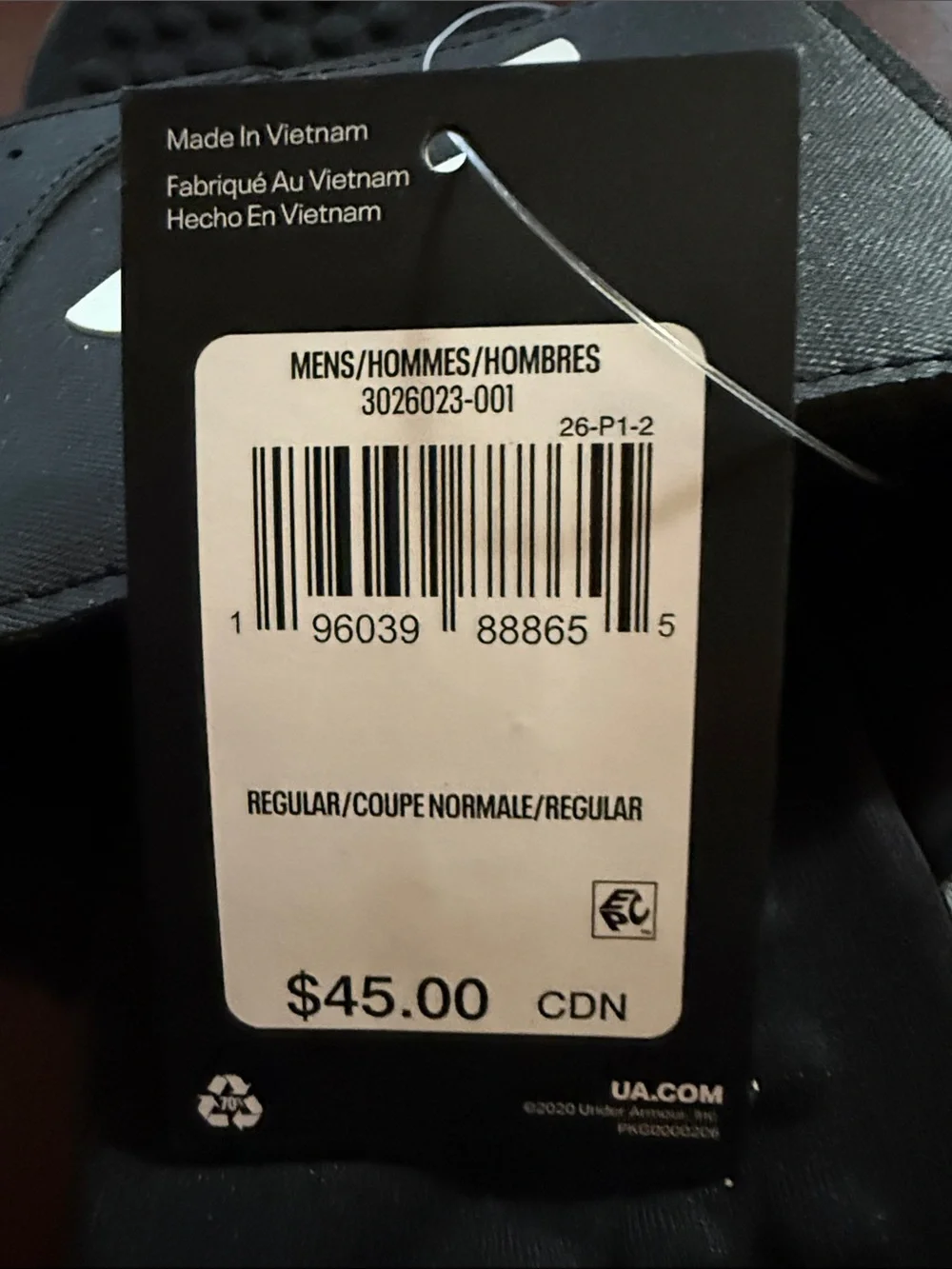 Under Armour Black Slide Sandals with White Logo